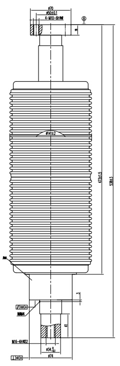 TD546A戶內斷路器用真空開關管結構圖